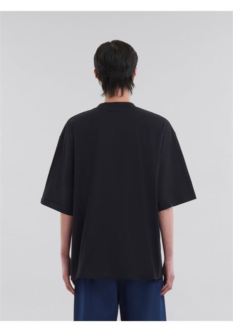logo t-shirt man black MARNI | HUMU0223P1 USCS87LON99